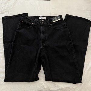 abercrombie black 90's relaxed high rise curve love denim jeans